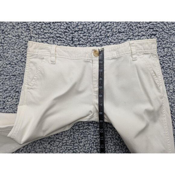 Y2K Revival Old Navy Low Rise Capri Pants Size 4 Boho Retro Beachy Casual White - Picture 10 of 13